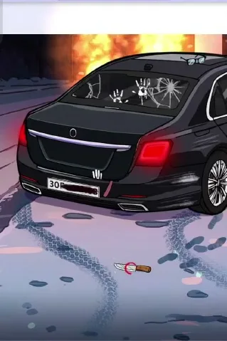 Сцена уровня 59 «Найдите все улики» в Tricky Story 2