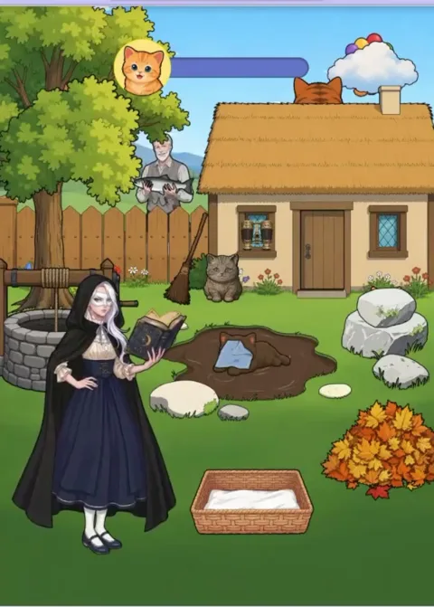 Сцена уровня 40 «Помогите Сиси найти всех пропавших кошек» в Tricky Story 2